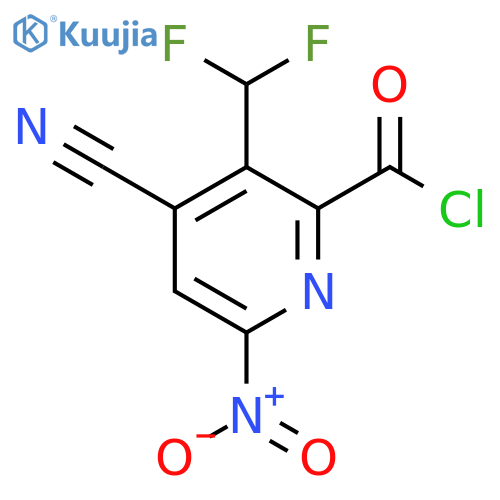 4-Cyano-3-(difluoromethyl)-6-nitropyridine-2-carbonyl chloride structure