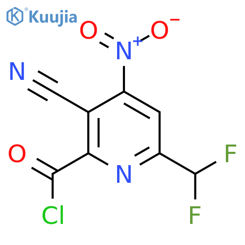 3-Cyano-6-(difluoromethyl)-4-nitropyridine-2-carbonyl chloride structure
