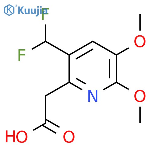 5-(Difluoromethyl)-2,3-dimethoxypyridine-6-acetic acid structure