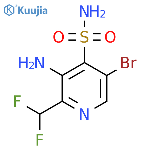 3-Amino-5-bromo-2-(difluoromethyl)pyridine-4-sulfonamide structure