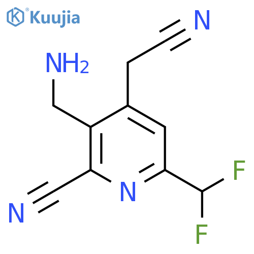 3-(Aminomethyl)-2-cyano-6-(difluoromethyl)pyridine-4-acetonitrile structure