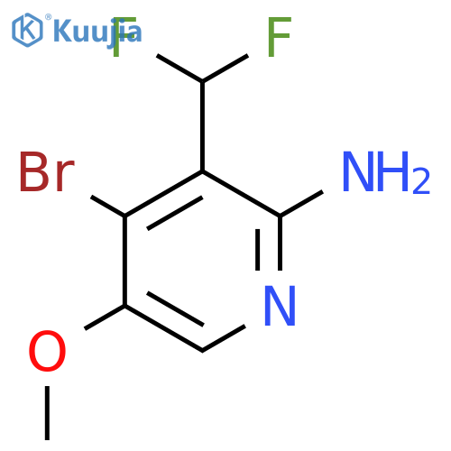 2-Amino-4-bromo-3-(difluoromethyl)-5-methoxypyridine structure