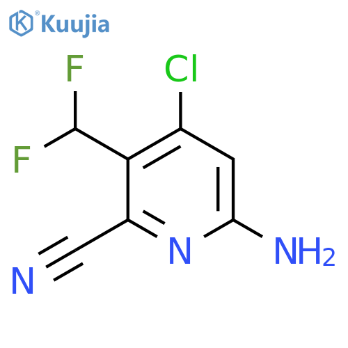 6-Amino-4-chloro-2-cyano-3-(difluoromethyl)pyridine structure