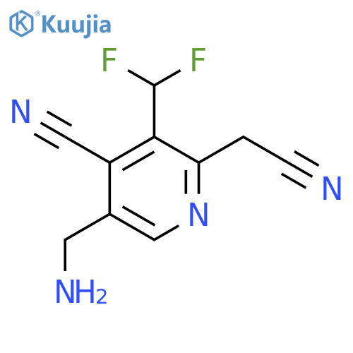 5-(Aminomethyl)-4-cyano-3-(difluoromethyl)pyridine-2-acetonitrile structure