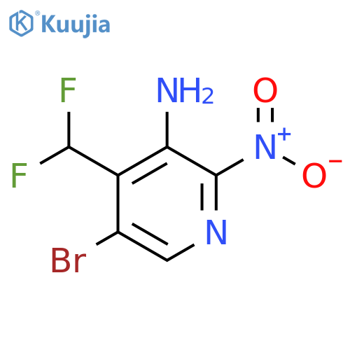 3-Amino-5-bromo-4-(difluoromethyl)-2-nitropyridine structure
