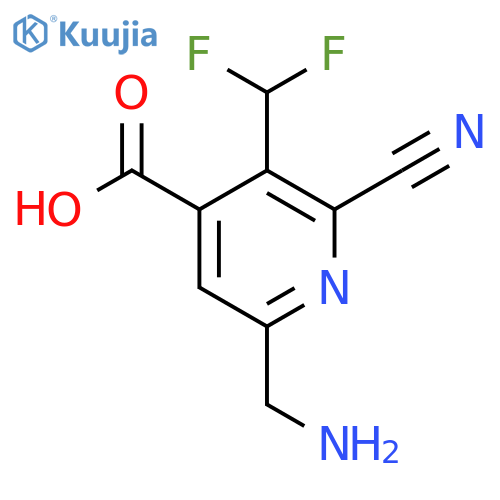 6-(Aminomethyl)-2-cyano-3-(difluoromethyl)pyridine-4-carboxylic acid structure