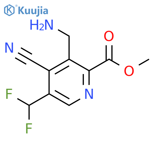 Methyl 3-(aminomethyl)-4-cyano-5-(difluoromethyl)pyridine-2-carboxylate structure