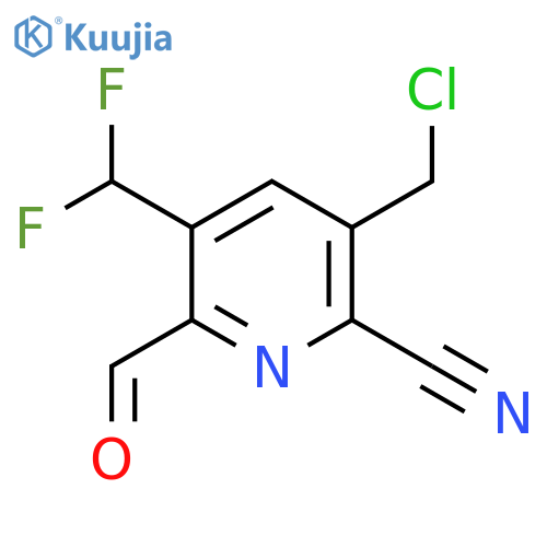 3-(Chloromethyl)-2-cyano-5-(difluoromethyl)pyridine-6-carboxaldehyde structure