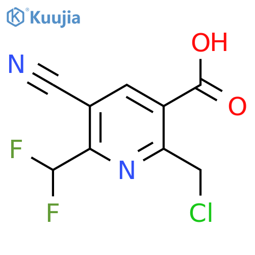 2-(Chloromethyl)-5-cyano-6-(difluoromethyl)pyridine-3-carboxylic acid structure
