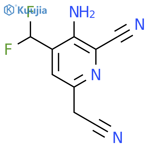 3-Amino-2-cyano-4-(difluoromethyl)pyridine-6-acetonitrile structure
