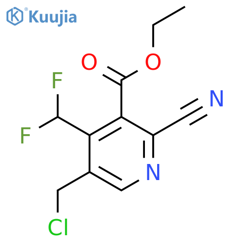 Ethyl 5-(chloromethyl)-2-cyano-4-(difluoromethyl)pyridine-3-carboxylate structure