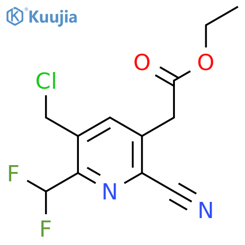 Ethyl 3-(chloromethyl)-6-cyano-2-(difluoromethyl)pyridine-5-acetate structure