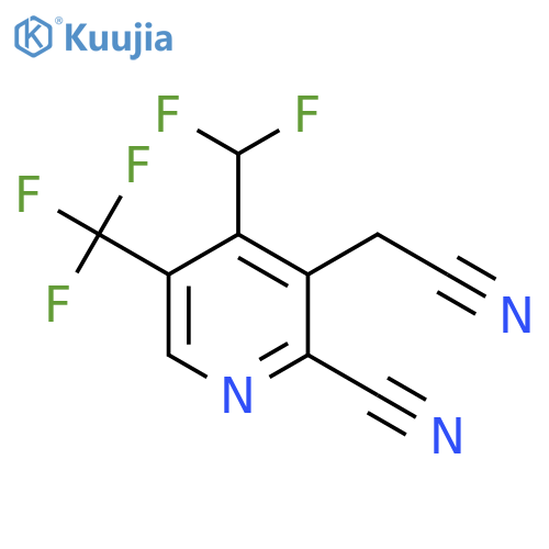 2-Cyano-4-(difluoromethyl)-5-(trifluoromethyl)pyridine-3-acetonitrile structure