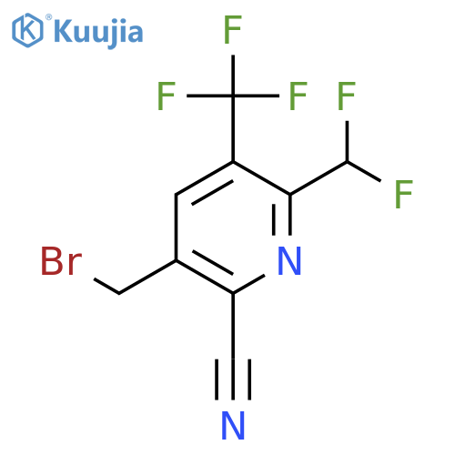 3-(Bromomethyl)-2-cyano-6-(difluoromethyl)-5-(trifluoromethyl)pyridine structure