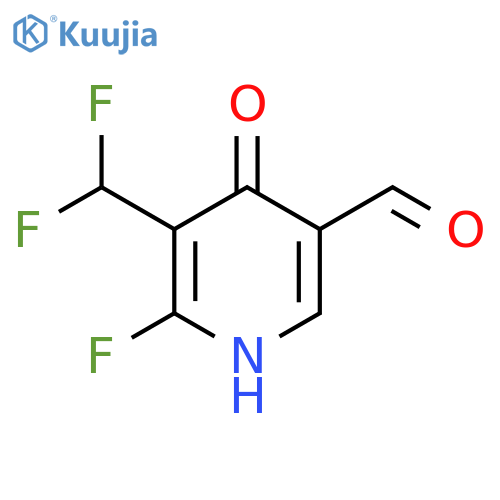 3-(Difluoromethyl)-2-fluoro-4-hydroxypyridine-5-carboxaldehyde structure