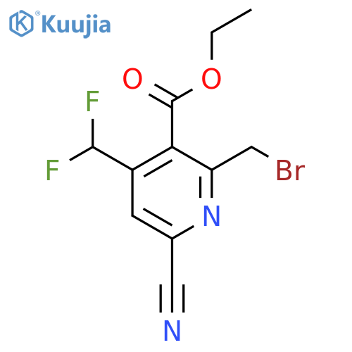 Ethyl 2-(bromomethyl)-6-cyano-4-(difluoromethyl)pyridine-3-carboxylate structure