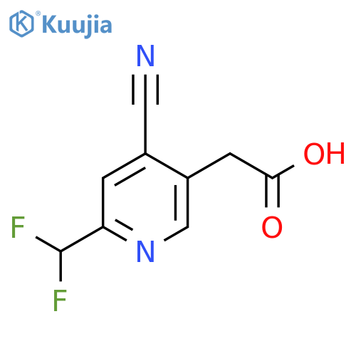 4-Cyano-2-(difluoromethyl)pyridine-5-acetic acid structure