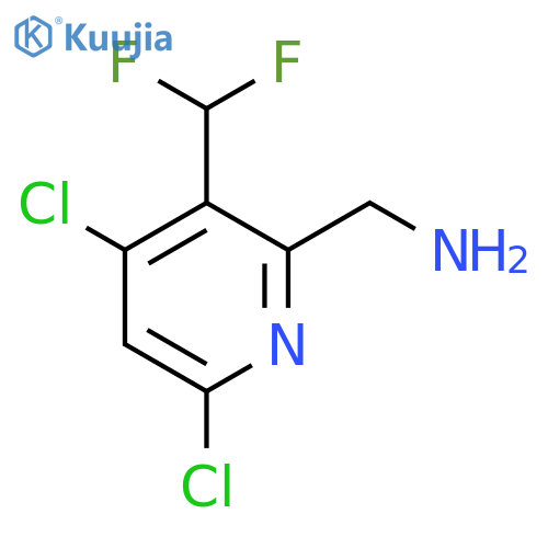 2-(Aminomethyl)-4,6-dichloro-3-(difluoromethyl)pyridine structure
