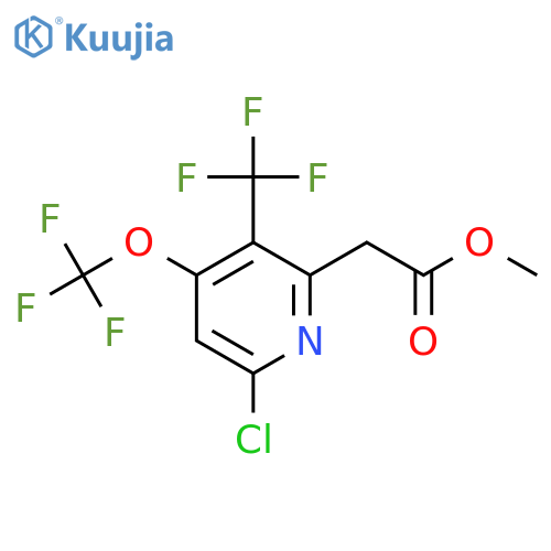 Methyl 6-chloro-4-(trifluoromethoxy)-3-(trifluoromethyl)pyridine-2-acetate structure