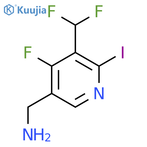 5-(Aminomethyl)-3-(difluoromethyl)-4-fluoro-2-iodopyridine structure