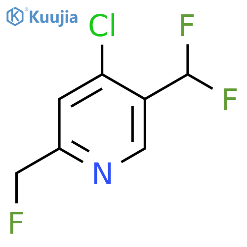 4-Chloro-5-(difluoromethyl)-2-(fluoromethyl)pyridine structure