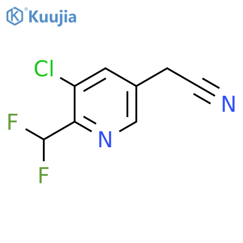 3-Chloro-2-(difluoromethyl)pyridine-5-acetonitrile structure