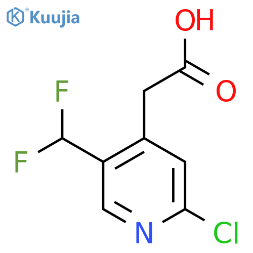 2-Chloro-5-(difluoromethyl)pyridine-4-acetic acid structure