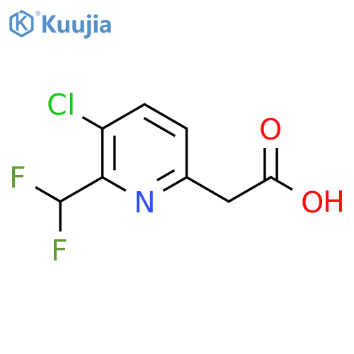 3-Chloro-2-(difluoromethyl)pyridine-6-acetic acid structure