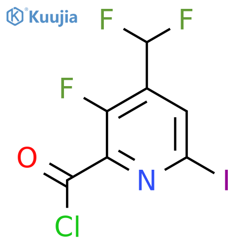 4-(Difluoromethyl)-3-fluoro-6-iodopyridine-2-carbonyl chloride structure