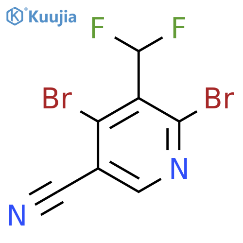 5-Cyano-2,4-dibromo-3-(difluoromethyl)pyridine structure