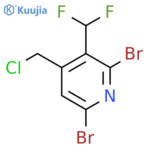 4-(Chloromethyl)-2,6-dibromo-3-(difluoromethyl)pyridine structure