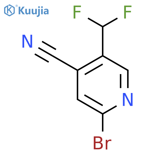 2-Bromo-4-cyano-5-(difluoromethyl)pyridine structure