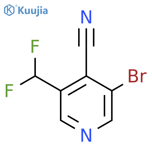 3-Bromo-4-cyano-5-(difluoromethyl)pyridine structure