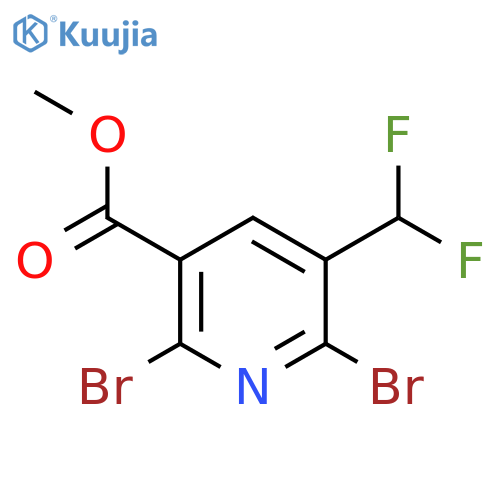 Methyl 2,6-dibromo-3-(difluoromethyl)pyridine-5-carboxylate structure