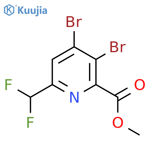 Methyl 3,4-dibromo-6-(difluoromethyl)pyridine-2-carboxylate structure