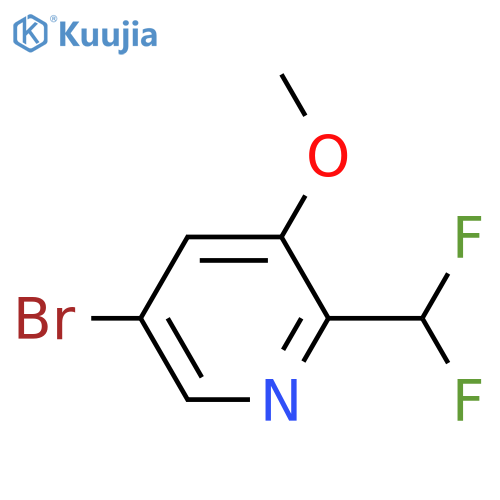 5-Bromo-2-(difluoromethyl)-3-methoxypyridine structure