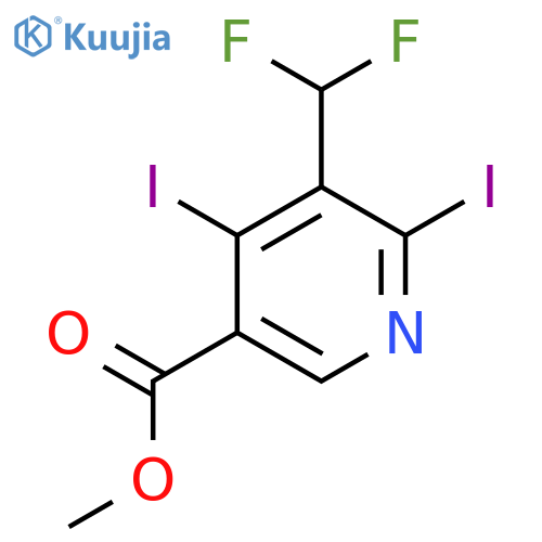 Methyl 3-(difluoromethyl)-2,4-diiodopyridine-5-carboxylate structure