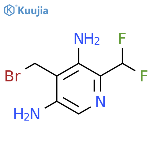 4-(Bromomethyl)-3,5-diamino-2-(difluoromethyl)pyridine structure