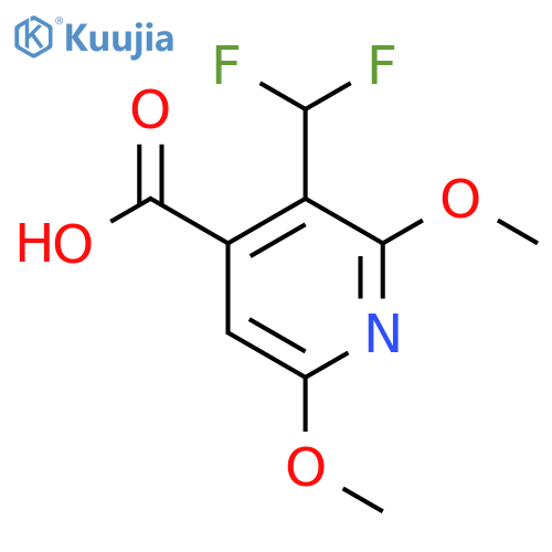 3-(Difluoromethyl)-2,6-dimethoxypyridine-4-carboxylic acid structure