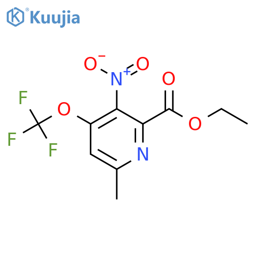 Ethyl 6-methyl-3-nitro-4-(trifluoromethoxy)pyridine-2-carboxylate structure