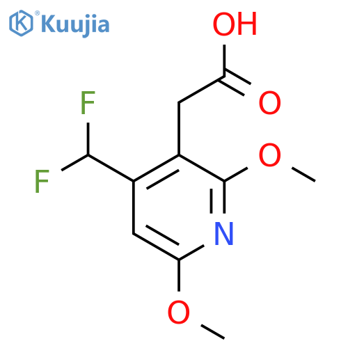 4-(Difluoromethyl)-2,6-dimethoxypyridine-3-acetic acid structure