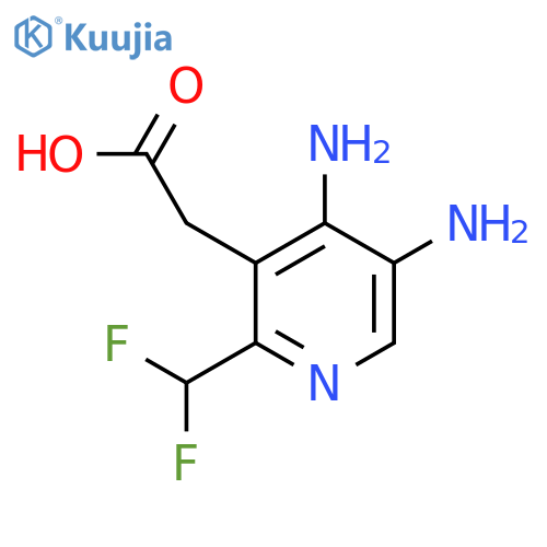 4,5-Diamino-2-(difluoromethyl)pyridine-3-acetic acid structure