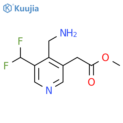Methyl 4-(aminomethyl)-3-(difluoromethyl)pyridine-5-acetate structure