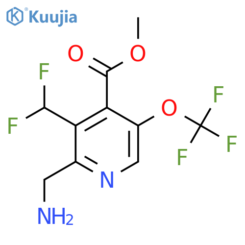 Methyl 2-(aminomethyl)-3-(difluoromethyl)-5-(trifluoromethoxy)pyridine-4-carboxylate structure