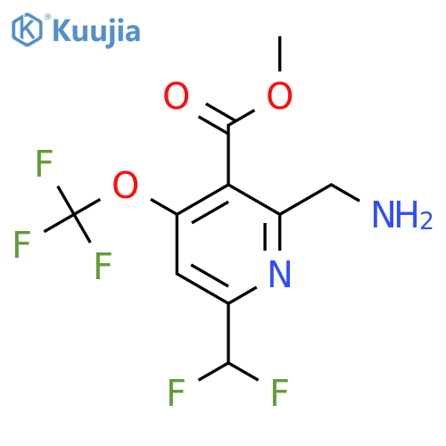 Methyl 2-(aminomethyl)-6-(difluoromethyl)-4-(trifluoromethoxy)pyridine-3-carboxylate structure