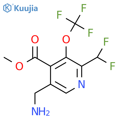 Methyl 5-(aminomethyl)-2-(difluoromethyl)-3-(trifluoromethoxy)pyridine-4-carboxylate structure
