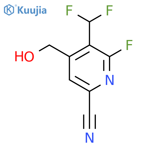 6-Cyano-3-(difluoromethyl)-2-fluoropyridine-4-methanol structure