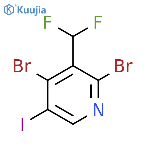 2,4-Dibromo-3-(difluoromethyl)-5-iodopyridine structure
