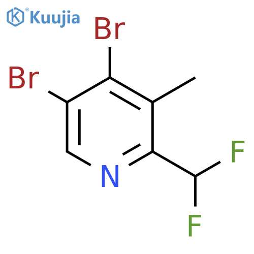 4,5-Dibromo-2-(difluoromethyl)-3-methylpyridine structure