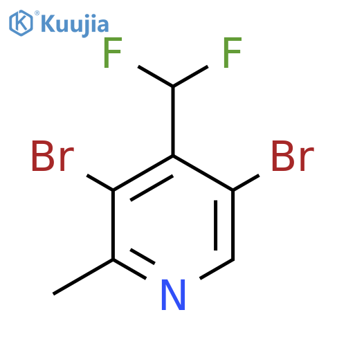 3,5-Dibromo-4-(difluoromethyl)-2-methylpyridine structure